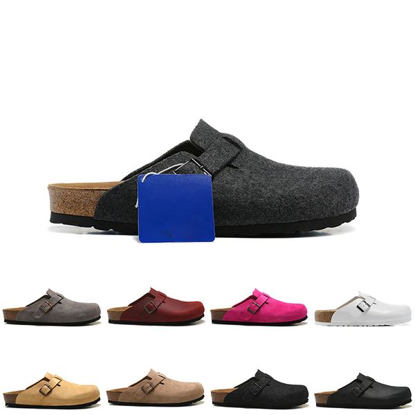 luxury boston clogs sandals designer fashion women men oiled leather bag head pull cork suede slides spring autumn loafers classic tan brown, Black
luxury boston clogs sandals designer fashion women men oiled leather bag head pull cork suede slides spring autumn loafers classic tan brown, Black