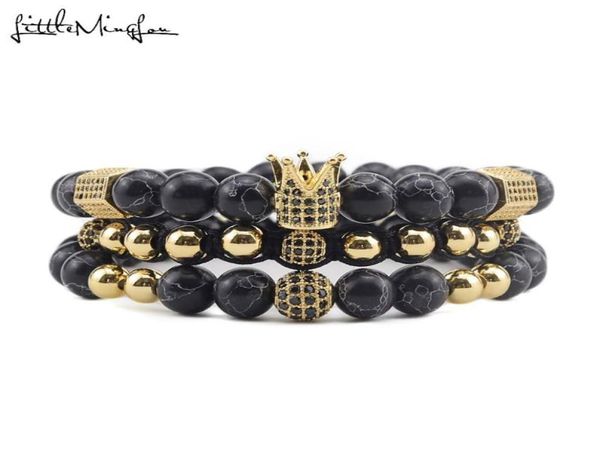 charm bracelets 3pcsset luxury natural stone beads crown cz ball braided braiding men bangles for jewelry8047977, Golden;silver
charm bracelets 3pcsset luxury natural stone beads crown cz ball braided braiding men bangles for jewelry8047977, Golden;silver