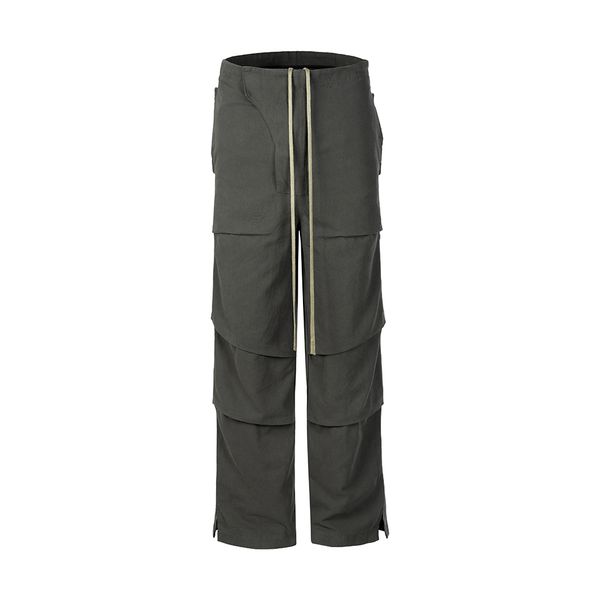 knee cargo pants men's straight solid color baggy casual drawstring trousers, Black;brown
knee cargo pants men's straight solid color baggy casual drawstring trousers, Black;brown