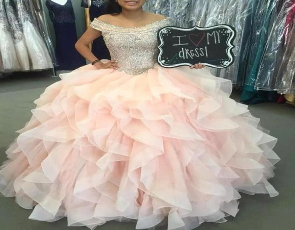 off shoulder quinceanera prom dresses beaded crystal ball gown sweet 16 dresses ruffles tulle lace up of back evening gowns8608128, Blue;red
off shoulder quinceanera prom dresses beaded crystal ball gown sweet 16 dresses ruffles tulle lace up of back evening gowns8608128, Blue;red