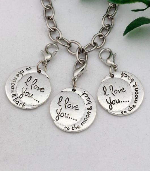 200pcs antique silver alloy i love you to the moon back charms dangle bead with lobster clasp fit charm bracelet 19x34mm d2992821, Bronze;silver
200pcs antique silver alloy i love you to the moon back charms dangle bead with lobster clasp fit charm bracelet 19x34mm d2992821, Bronze;silver