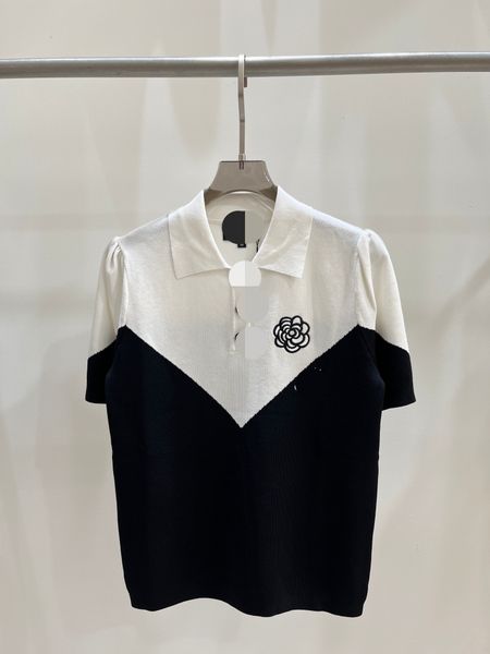 521 l 2023 summer sweaters women's pullover sweater black white striped lapel neck short sleeve brand same style women's qian66, White;black
521 l 2023 summer sweaters women's pullover sweater black white striped lapel neck short sleeve brand same style women's qian66, White;black