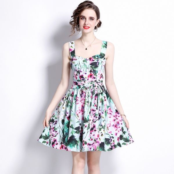 2023 spring new item european station fashion women's big skirt sleeveless lace print sling dress e61, Black;gray
2023 spring new item european station fashion women's big skirt sleeveless lace print sling dress e61, Black;gray