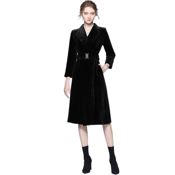 2023 spring european fashion women's cotton velvet trench coat, lapel neck, long sleeve. black diamond-shaped design. perfect for casua, Black;gray
2023 spring european fashion women's cotton velvet trench coat, lapel neck, long sleeve. black diamond-shaped design. perfect for casua, Black;gray