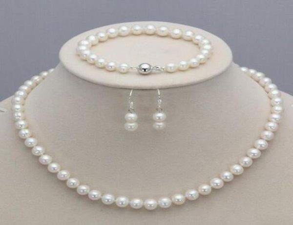 new 78mm natural freshwater pearl necklace bracelet earrings set2033576, Silver
new 78mm natural freshwater pearl necklace bracelet earrings set2033576, Silver
