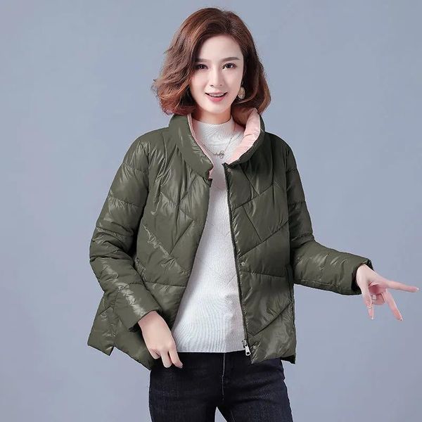 leather autumn winter jacket women stand collar short parkas fashion glossy puffer jacket light weight warm overcoat thick bubble coat, Black
leather autumn winter jacket women stand collar short parkas fashion glossy puffer jacket light weight warm overcoat thick bubble coat, Black