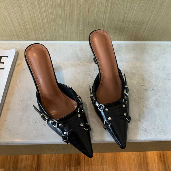nxy slippers 2023 spring brand women slipper fashion thin high heel pointed toe sandal shoes outdoor dress mules 230511, Black
nxy slippers 2023 spring brand women slipper fashion thin high heel pointed toe sandal shoes outdoor dress mules 230511, Black
