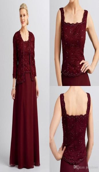 2019 lace long sleeves jacket mother of the bride dresses square neck chiffon maxi bridal039s mother party gowns custom plus si5359875, Black;red
2019 lace long sleeves jacket mother of the bride dresses square neck chiffon maxi bridal039s mother party gowns custom plus si5359875, Black;red