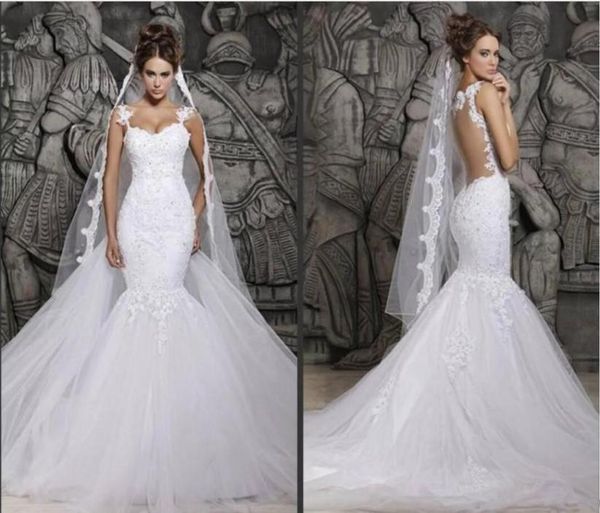 2019 new berta sheer back mermaid wedding dresses spaghetti straps lace appliqued bridal gown saudi arabia vestidos fh14213413, White
2019 new berta sheer back mermaid wedding dresses spaghetti straps lace appliqued bridal gown saudi arabia vestidos fh14213413, White