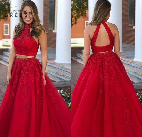 popular 2022 two pieces prom dresses a line red halter neck beads sequined appliques long tulle evening party gowns formal vestido5806797, Black
popular 2022 two pieces prom dresses a line red halter neck beads sequined appliques long tulle evening party gowns formal vestido5806797, Black