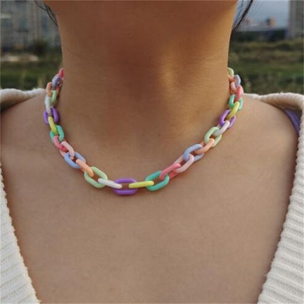 candy color geometric resin chain declaration necklace women's fashion ins girls' short necklace jewelry gift ae795, Golden;silver
candy color geometric resin chain declaration necklace women's fashion ins girls' short necklace jewelry gift ae795, Golden;silver