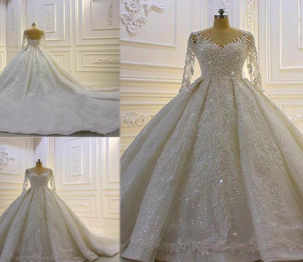 modest long sleeve ball gown wedding dresses bridal gowns sheer jewel neck lace appliqued sequins plus size robe de mariee custom 5695302, White
modest long sleeve ball gown wedding dresses bridal gowns sheer jewel neck lace appliqued sequins plus size robe de mariee custom 5695302, White