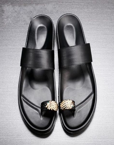 fashion style slippers men summer flip flops black soft leather summer beach sandals mens slides breathable5282054
fashion style slippers men summer flip flops black soft leather summer beach sandals mens slides breathable5282054