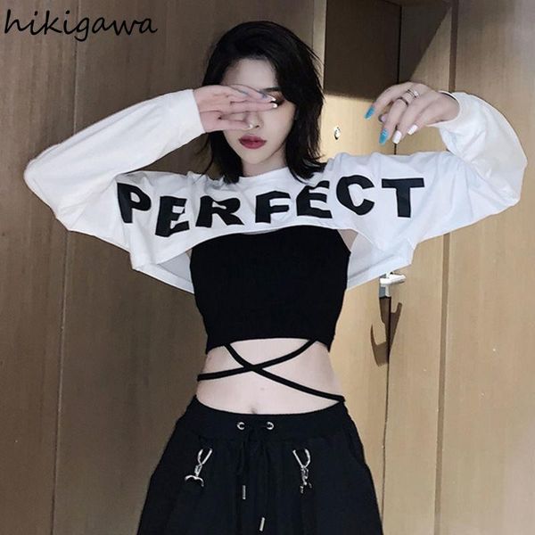 t-shirt hikigawa harajuku crop woman 2023 ropa mujer streetwear fashion 2 piece set women korean fashion tshirts sling suit, White
t-shirt hikigawa harajuku crop woman 2023 ropa mujer streetwear fashion 2 piece set women korean fashion tshirts sling suit, White