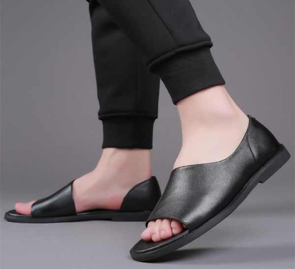 summer casual men sandals leather mens sandles outdoor breathable soft beach men shoes comfort slip on footwear8733342, Black
summer casual men sandals leather mens sandles outdoor breathable soft beach men shoes comfort slip on footwear8733342, Black