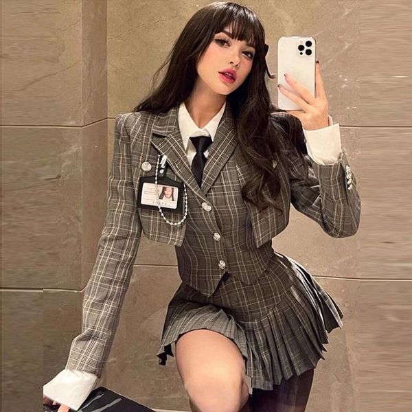 pants shirt blouse vest skirt suits girl college style plaid suit pleated mini skirt female korean jacket blazers coat a5r, White
pants shirt blouse vest skirt suits girl college style plaid suit pleated mini skirt female korean jacket blazers coat a5r, White