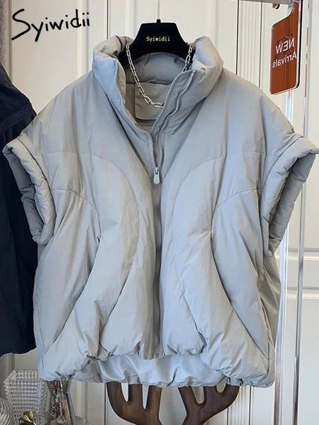 vests syiwidii vest women sleeveless puffer jacket fall winter 2022 ladies oversized loose casual warm turtleneck zipper down coats, Black;white
vests syiwidii vest women sleeveless puffer jacket fall winter 2022 ladies oversized loose casual warm turtleneck zipper down coats, Black;white