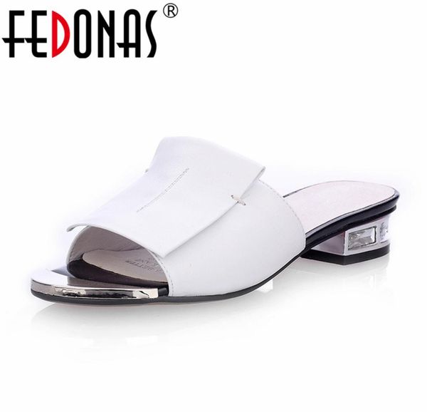 fedonas 2020 new women summer square high heels pumps genuine leather shoes woman sandals open toe ladies slippers 101803071, Black 
fedonas 2020 new women summer square high heels pumps genuine leather shoes woman sandals open toe ladies slippers 101803071, Black