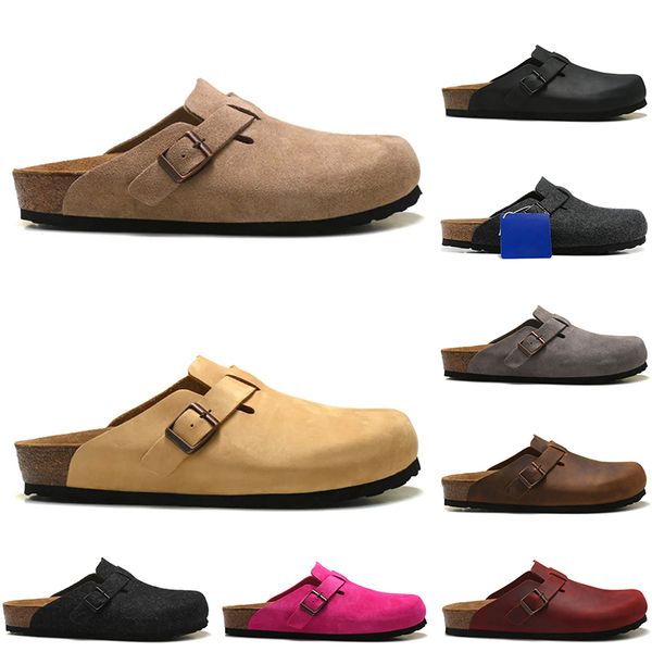 2023 fashion luxury boston clogs sandals outdoor autumn winter oiled leather bag head pull suede cork buckle strap sliders platform fashion, Black
2023 fashion luxury boston clogs sandals outdoor autumn winter oiled leather bag head pull suede cork buckle strap sliders platform fashion, Black