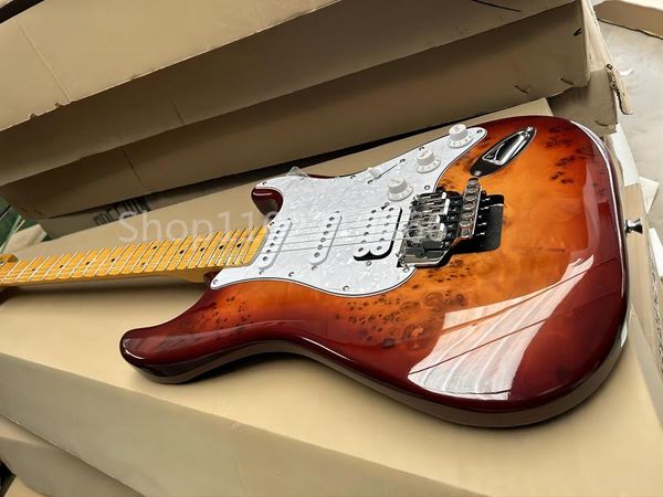 factory sunburst 6-string electric guitar burl maple single board scalloped maple fretboard chrome can be customized with hardware
factory sunburst 6-string electric guitar burl maple single board scalloped maple fretboard chrome can be customized with hardware