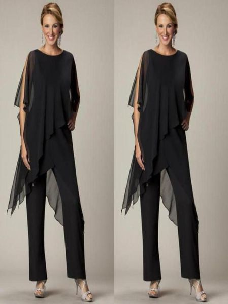 two pieces pants suits for mother of the bride jewel half sleeve plus size black chiffon evening gowns beach wedding party2565747, Black;red
two pieces pants suits for mother of the bride jewel half sleeve plus size black chiffon evening gowns beach wedding party2565747, Black;red