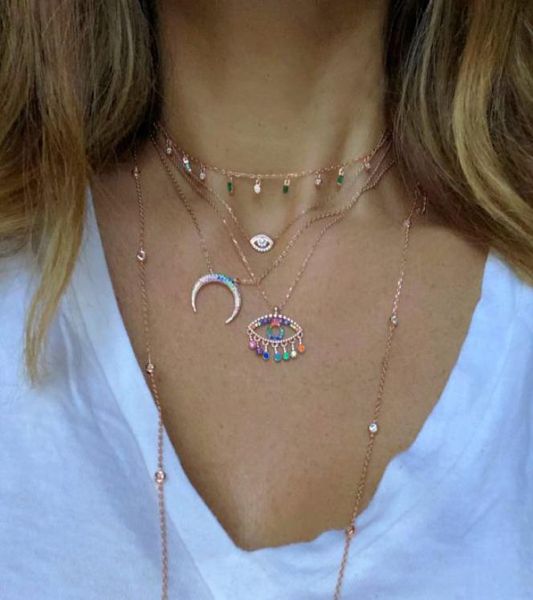 rainbow color gold plated evil eye necklace floating cz drop charm elegance turkish evil eye pendant charming jewelry6048121, Silver
rainbow color gold plated evil eye necklace floating cz drop charm elegance turkish evil eye pendant charming jewelry6048121, Silver