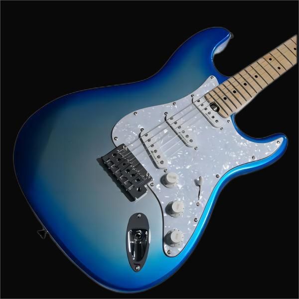 new sky explosion color st electric guitar, solid body, edge plate, white ice sheathing
new sky explosion color st electric guitar, solid body, edge plate, white ice sheathing