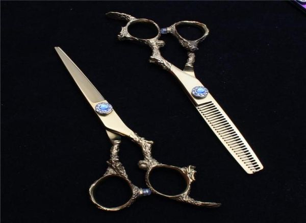 hair scissors 55quot 16cm 440c customized logo golden barber shop normal thinning shears professional styling tool c90056164072
hair scissors 55quot 16cm 440c customized logo golden barber shop normal thinning shears professional styling tool c90056164072