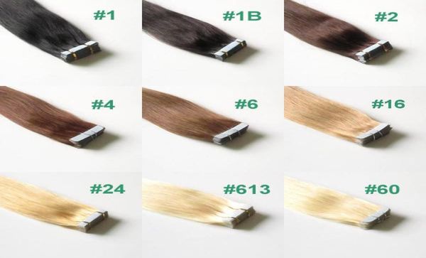 9 colors 100g 40pcs a lot 16quot to 24quot tape in skin weft hair extension remy tape in brazilian hair extensionsmix color2615920, Black
9 colors 100g 40pcs a lot 16quot to 24quot tape in skin weft hair extension remy tape in brazilian hair extensionsmix color2615920, Black