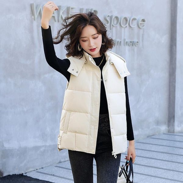 vests fashion hooded down cotton waistcoat for women autumn winter 2023 new korean loose warm for casual and versatile vest coat, Black;white
vests fashion hooded down cotton waistcoat for women autumn winter 2023 new korean loose warm for casual and versatile vest coat, Black;white