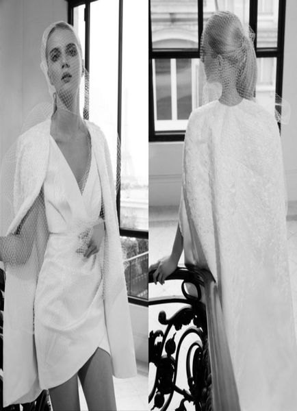 new designer elie saab short wedding dresses with cape 2019 collection v neck cap sleeves lace applique sequins bridal gowns8140894, White
new designer elie saab short wedding dresses with cape 2019 collection v neck cap sleeves lace applique sequins bridal gowns8140894, White