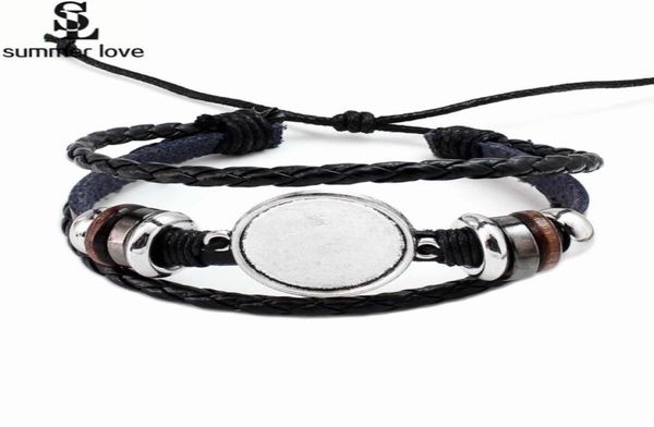 handmade multilayer leather glass cabochon bracelet for women men 20mm diy po glass base bezel tray blank charm bracelet wholes3574225, Black
handmade multilayer leather glass cabochon bracelet for women men 20mm diy po glass base bezel tray blank charm bracelet wholes3574225, Black
