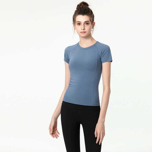 labeled yoga suit for women's tight fitting sports fitness short sleeved casual running quick drying clothes breathable t-shirt s, Gray
labeled yoga suit for women's tight fitting sports fitness short sleeved casual running quick drying clothes breathable t-shirt s, Gray