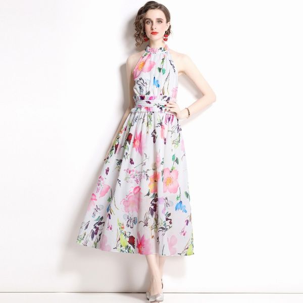 2023 european summer women's wood ear print chiffon dress: sleeveless a-line mid-calf swing dress with stand collar. sizes s, , l, xl, Black;gray
2023 european summer women's wood ear print chiffon dress: sleeveless a-line mid-calf swing dress with stand collar. sizes s, , l, xl, Black;gray
