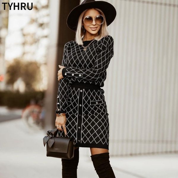 dress tyhru diamond lattice skirt suits women knitted tracksuits oneck pullover sweater+slim knitting buttons skirt 2piece set, White
dress tyhru diamond lattice skirt suits women knitted tracksuits oneck pullover sweater+slim knitting buttons skirt 2piece set, White