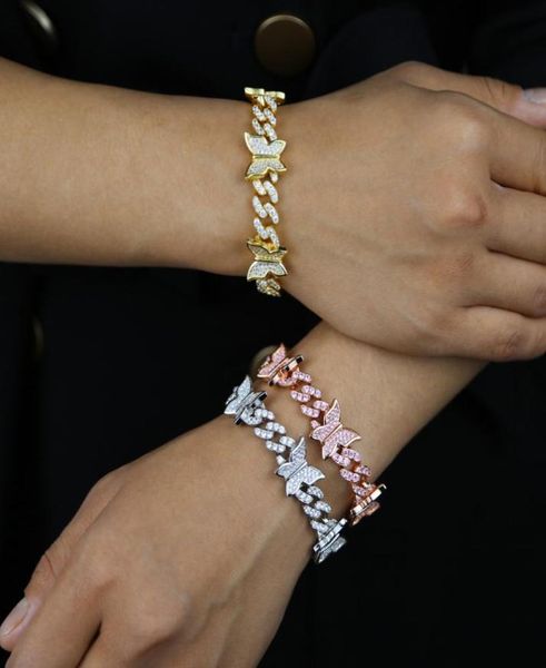 2021 women hip hop butterfly charm cuban chain bracelet bangle with white pink 5a cz paved gold rose gold silver color for women w5122032, Golden;silver
2021 women hip hop butterfly charm cuban chain bracelet bangle with white pink 5a cz paved gold rose gold silver color for women w5122032, Golden;silver