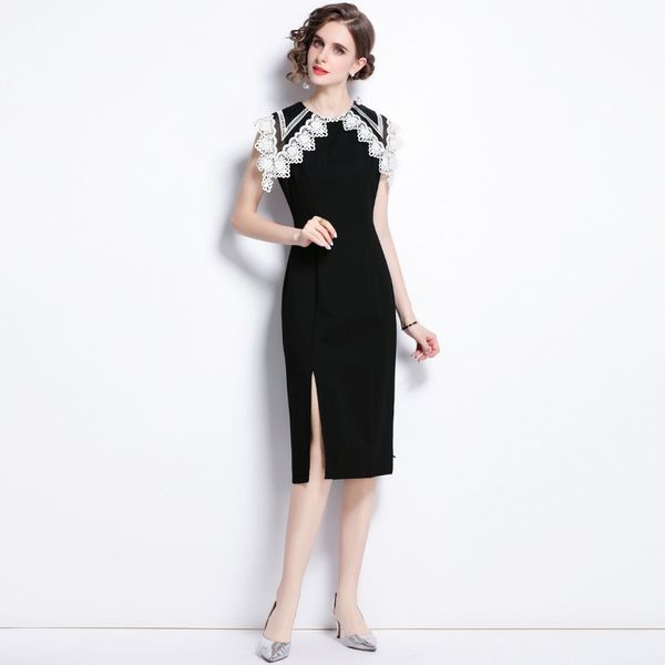 women's lapel neck sleeveless black dress, casual hepburn style, mid-calf length, polyester material, sizes s-xxl. perfect for girls�, Black;gray
women's lapel neck sleeveless black dress, casual hepburn style, mid-calf length, polyester material, sizes s-xxl. perfect for girls�, Black;gray