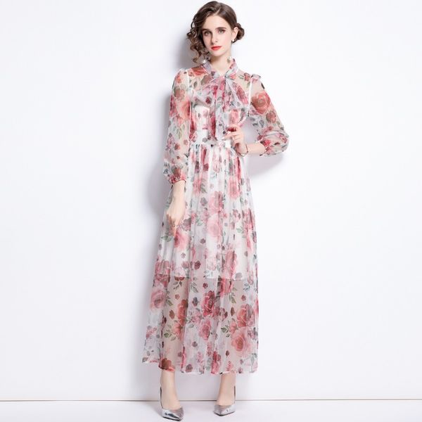 2023 summer new item european station fashion women's large sleeve long sleeve tie printed chiffon dress e320, Black;gray
2023 summer new item european station fashion women's large sleeve long sleeve tie printed chiffon dress e320, Black;gray
