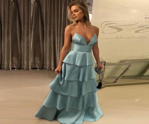 spaghetti straps blue satin evening dresses v neck tiered ruffles floor length backless elegant prom dresses formal evening gowns2922255, Black;red
spaghetti straps blue satin evening dresses v neck tiered ruffles floor length backless elegant prom dresses formal evening gowns2922255, Black;red