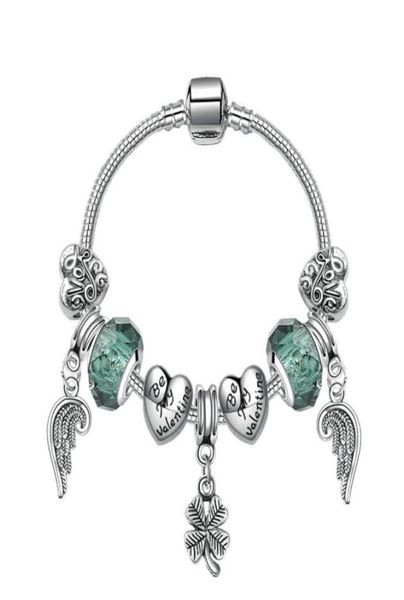new diy jewelry charm bracelet angle wing four leaf pendant charm beads accessories 925 silver bangle for girl women bracelet2893581, Golden;silver
new diy jewelry charm bracelet angle wing four leaf pendant charm beads accessories 925 silver bangle for girl women bracelet2893581, Golden;silver