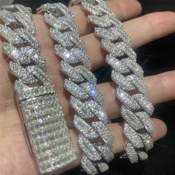 custom 15mm width iced out moissanite baguette stone 925 sterling silver cuban link chain necklace men hip hop jewelry bracelet
custom 15mm width iced out moissanite baguette stone 925 sterling silver cuban link chain necklace men hip hop jewelry bracelet
