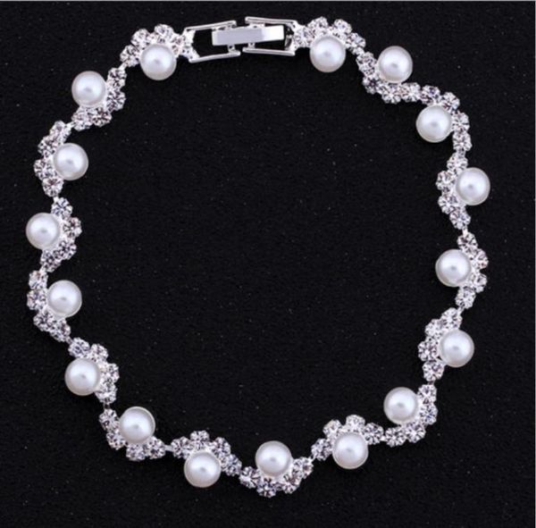 bridal pearls adorned accessories crystal beaded bracelets bridal hand accessories bridal jewelry chain2334187, White
bridal pearls adorned accessories crystal beaded bracelets bridal hand accessories bridal jewelry chain2334187, White