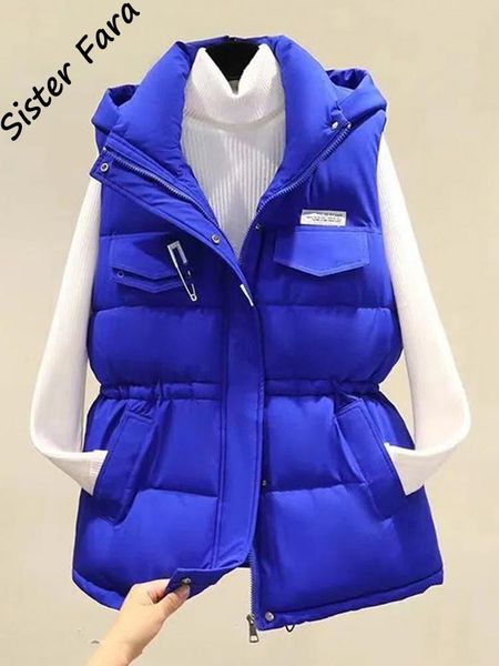 vests cotton padded 2022 new hooded women's vest waistcoat zip padded sleeveless coat winter bodywarmer jakcet for women, Black;white
vests cotton padded 2022 new hooded women's vest waistcoat zip padded sleeveless coat winter bodywarmer jakcet for women, Black;white