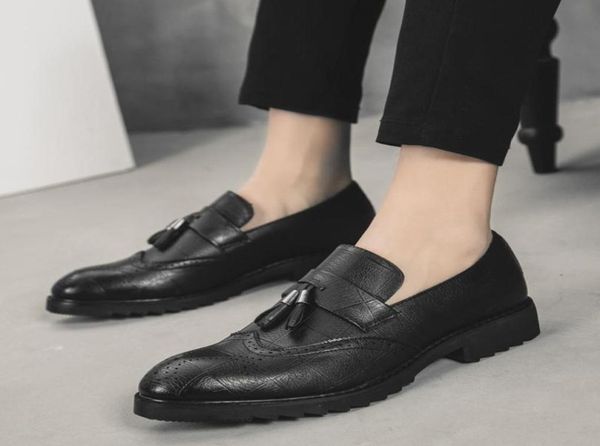 leather shoes tassel fashion men business dress loafers pointy oxford breathable formal wedding party shoes6185880, Black
leather shoes tassel fashion men business dress loafers pointy oxford breathable formal wedding party shoes6185880, Black