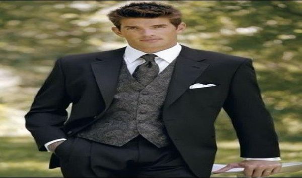 custom made black groom tuxedos notch lapel groomsmen men wedding suitsjacketpantstievesth1822190015, Black;gray
custom made black groom tuxedos notch lapel groomsmen men wedding suitsjacketpantstievesth1822190015, Black;gray