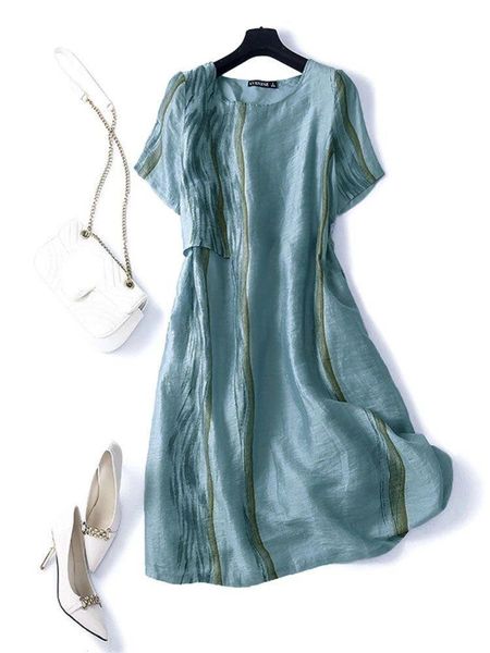 dresses 2022 summer new ladies dress cotton linen fashion print loose dress comfortable temperament elegant simple dating party, Black;gray
dresses 2022 summer new ladies dress cotton linen fashion print loose dress comfortable temperament elegant simple dating party, Black;gray