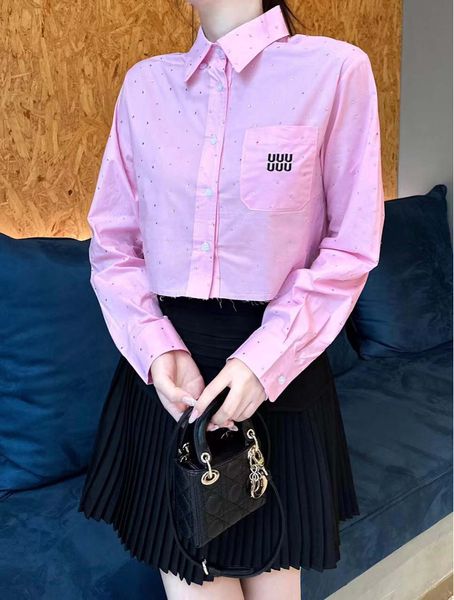cropped women t shirt charming pink diamond blouse embroidery letters thread deign on bottom shirts, White
cropped women t shirt charming pink diamond blouse embroidery letters thread deign on bottom shirts, White