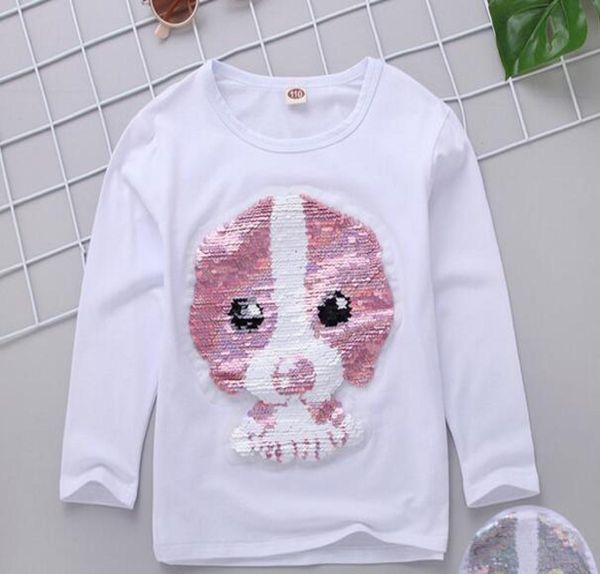 2019 autumn winter new style children fashion long sleeve the girl the puppy design sequins style tshirt1986024, White;black
2019 autumn winter new style children fashion long sleeve the girl the puppy design sequins style tshirt1986024, White;black