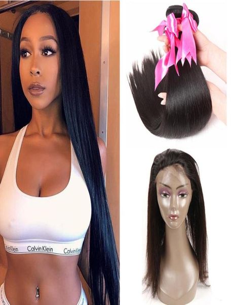 brazilian straight human hair weave with lace frontal closure brazilian pre plucked 360 lace frontal with virgin human hair 9105501, Black
brazilian straight human hair weave with lace frontal closure brazilian pre plucked 360 lace frontal with virgin human hair 9105501, Black
