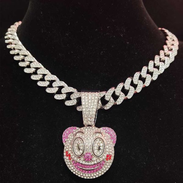 men women hip hop clown pendant necklace 13mm cuban chain hiphop iced out bling necklaces fashion charm jewelry 230527, Silver
men women hip hop clown pendant necklace 13mm cuban chain hiphop iced out bling necklaces fashion charm jewelry 230527, Silver